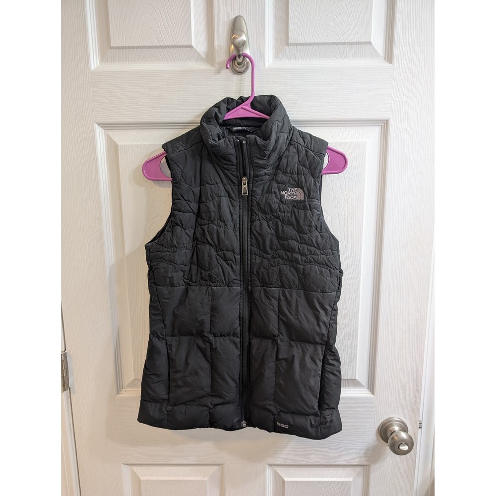 The North Face 550 Goose Down Vest Womens Black Quilted Insulated - Size‎ XS